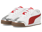 PUMA Roma Sneaker, White-for All Time Red Silver, 11 US Unisex Little Kid