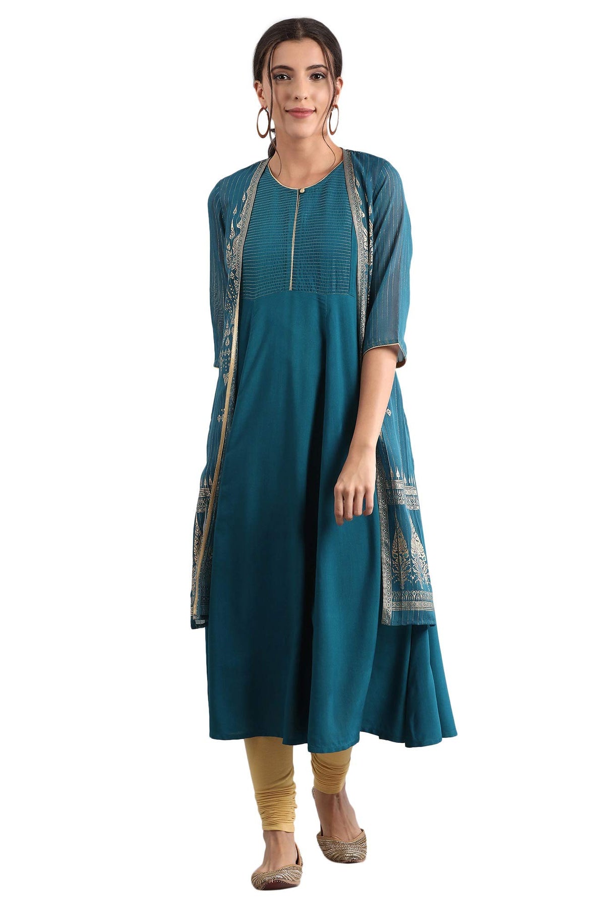 Aurelia Women Georgette Salwar Suit Set (20Feas30203-501377_Blue_X-Large)