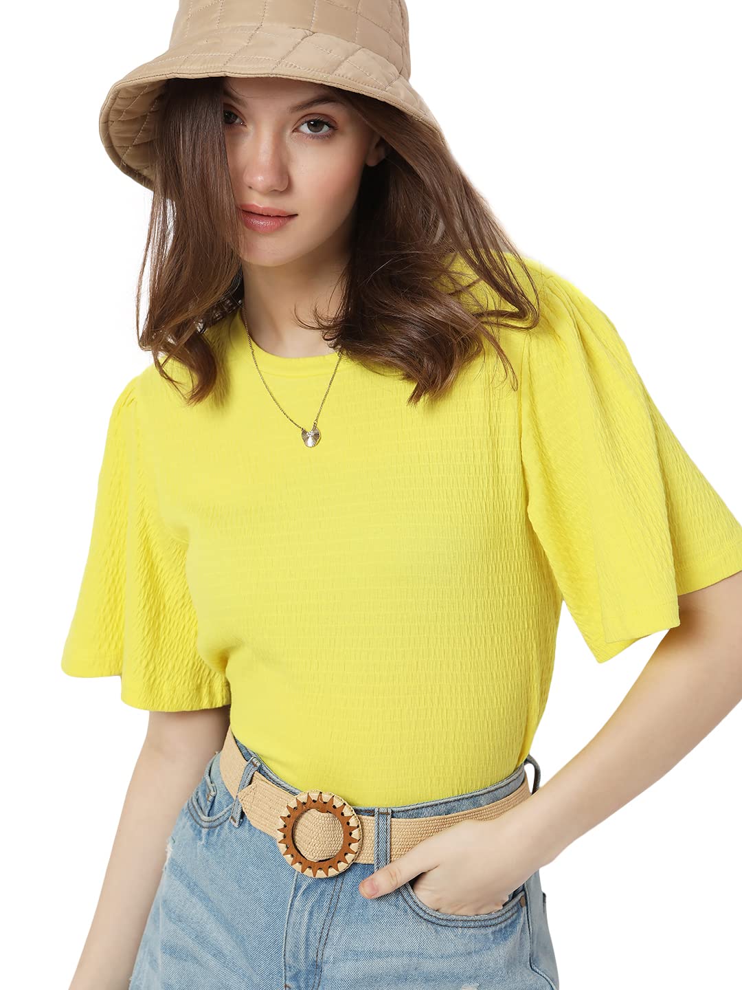Vero Moda Regular Top (145262101_Lemon Fizz_S)