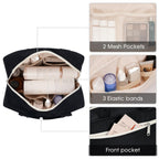 Narwey Toiletry Bag Women Large Makeup Bag Organizer Travel Cosmetic Bag for Toiletries Essentials Accessories (Black)