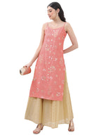Ketch Women'S Polyester Blend Regular Fit Kurta (Khku000277_Pink