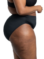 Fruit of the Loom Women's Lightweight Microfiber Underwear, Smooth Under Clothes, Available, Plus Size Hi Cut-10 Pack-Black/Whit