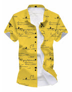 Kadiyu BoyS Lycra Blend Shirt With Half Sleeves Round Collar Neck Botton Down Closure Printed Pattern Relaxed Fit And Standard