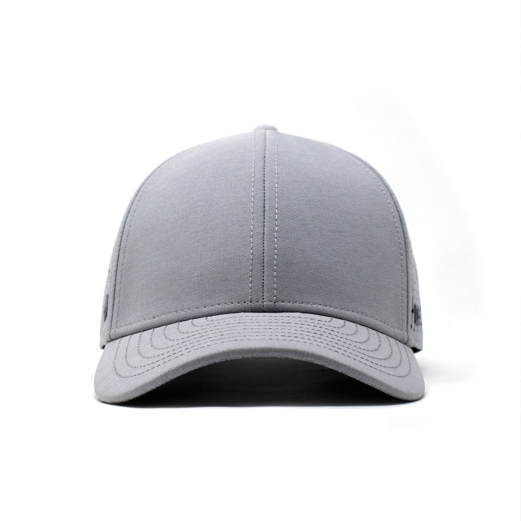 melin A-Game Hydro, Performance Snapback Hat, Water-Resistant Baseball Cap for Men & Women, Heather Grey, Medium-Large