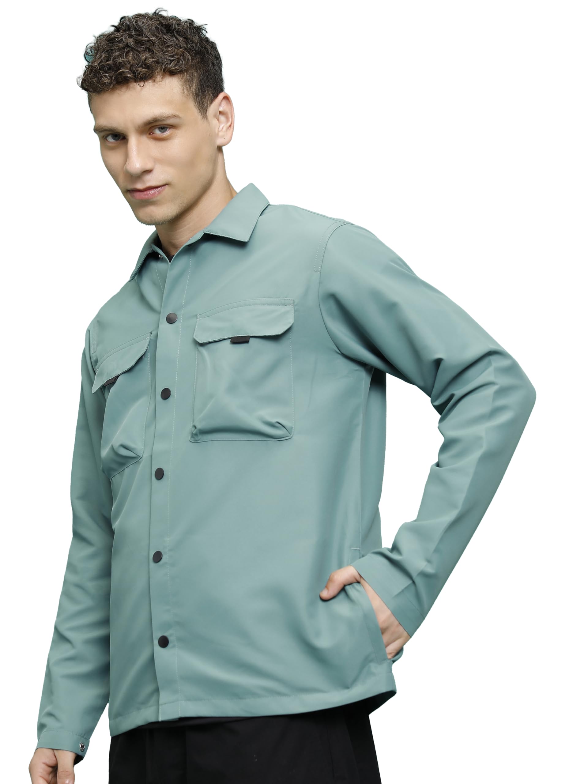 Ketch Men Regular Fit Olive Jacket (Khjk000137