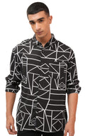 Ketch Men Long Sleeve Oversized Fit Khos000034 Black Xl