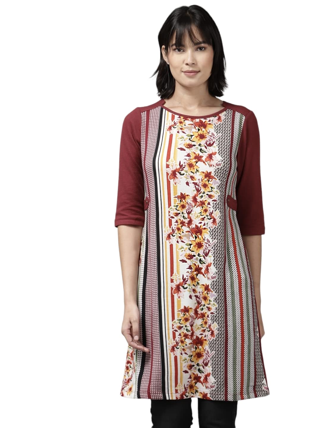 Aarika Womens Regular Fit Shirt (TP-WL-W-M-12157_Maroon S)