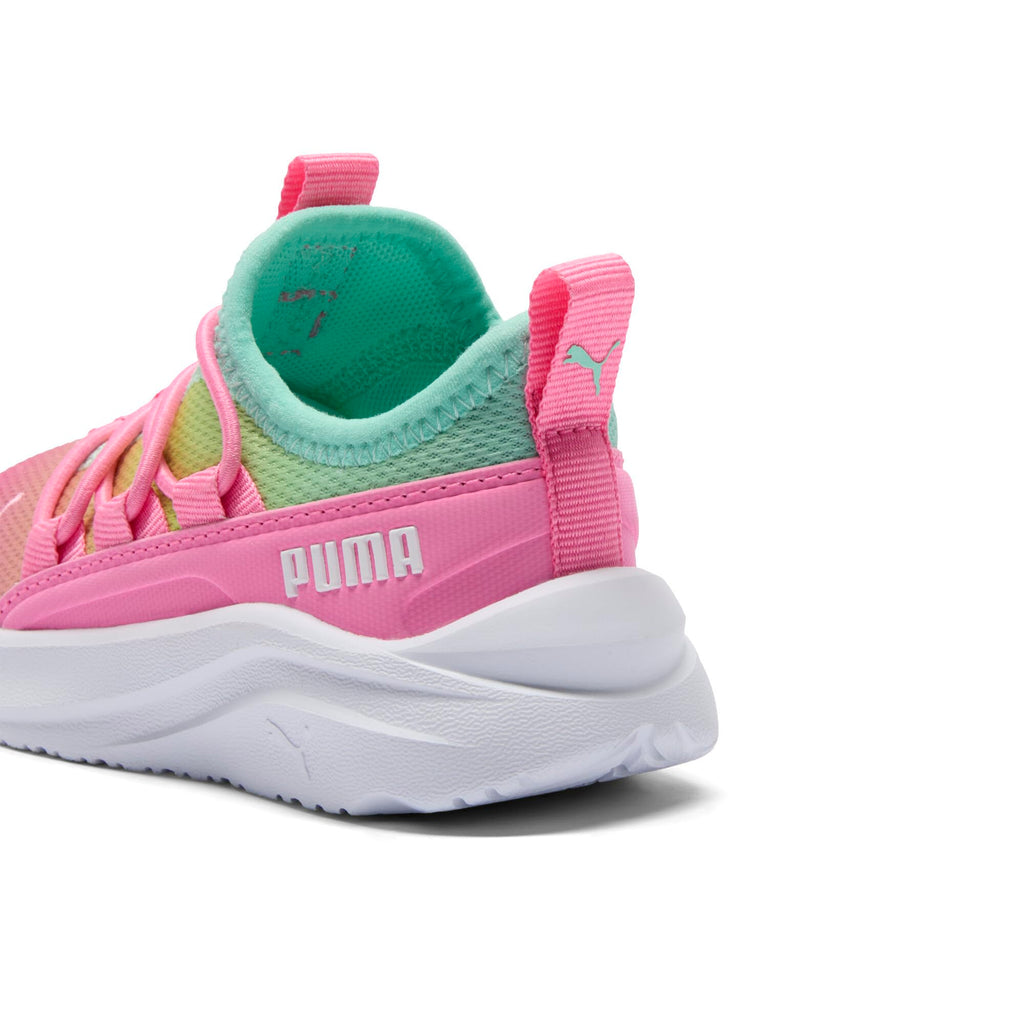 PUMA SOFTRIDE ONE4ALL Slip ON Sneaker, Fast Pink-Mint, 12.5 US Unisex Little Kid