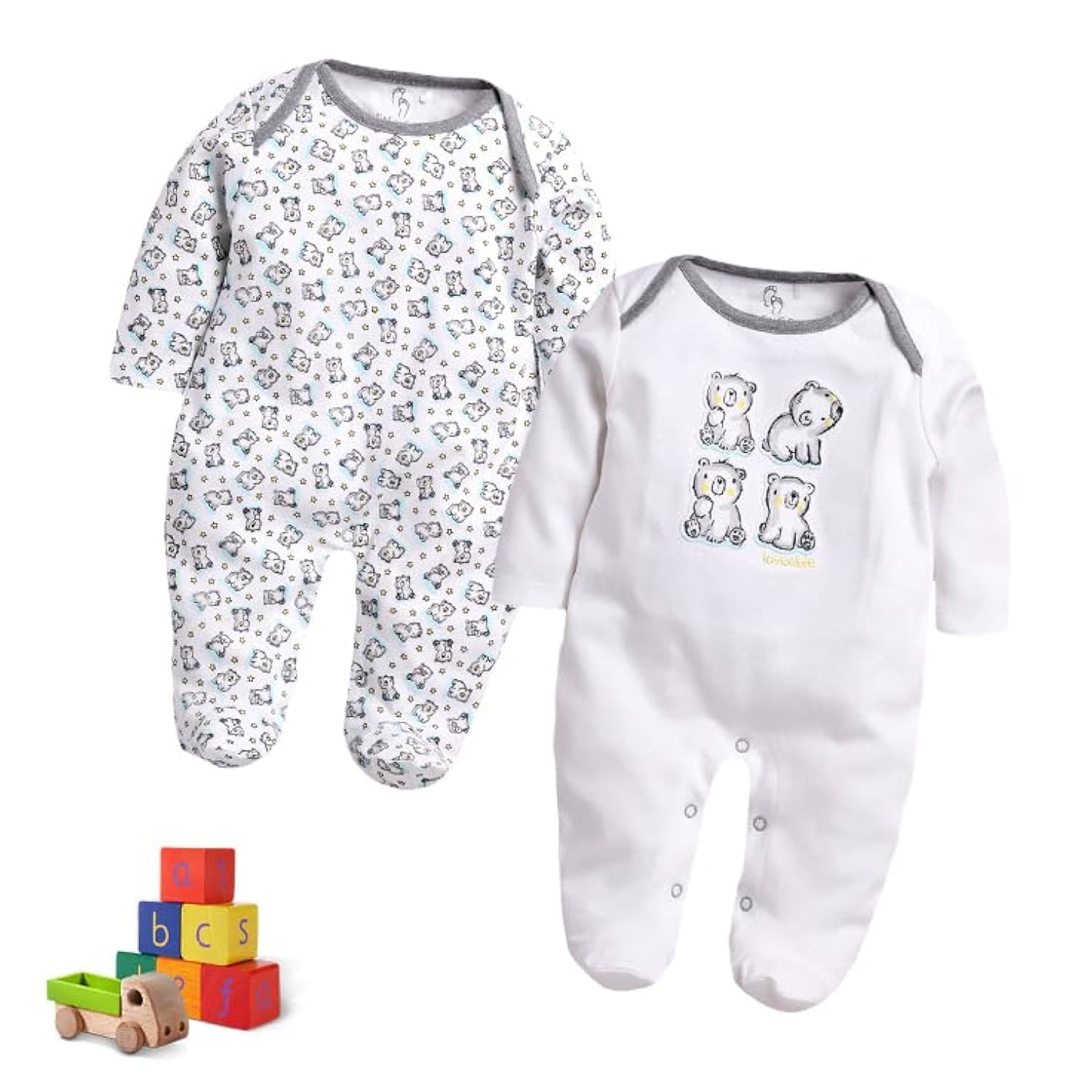 BabyGo Baby Romper 100% Cotton Rompers for New Born Baby|Sleepsuits for Baby Boys & Girls |Onesies| Infant Clothes|MELLANGE| 0-3