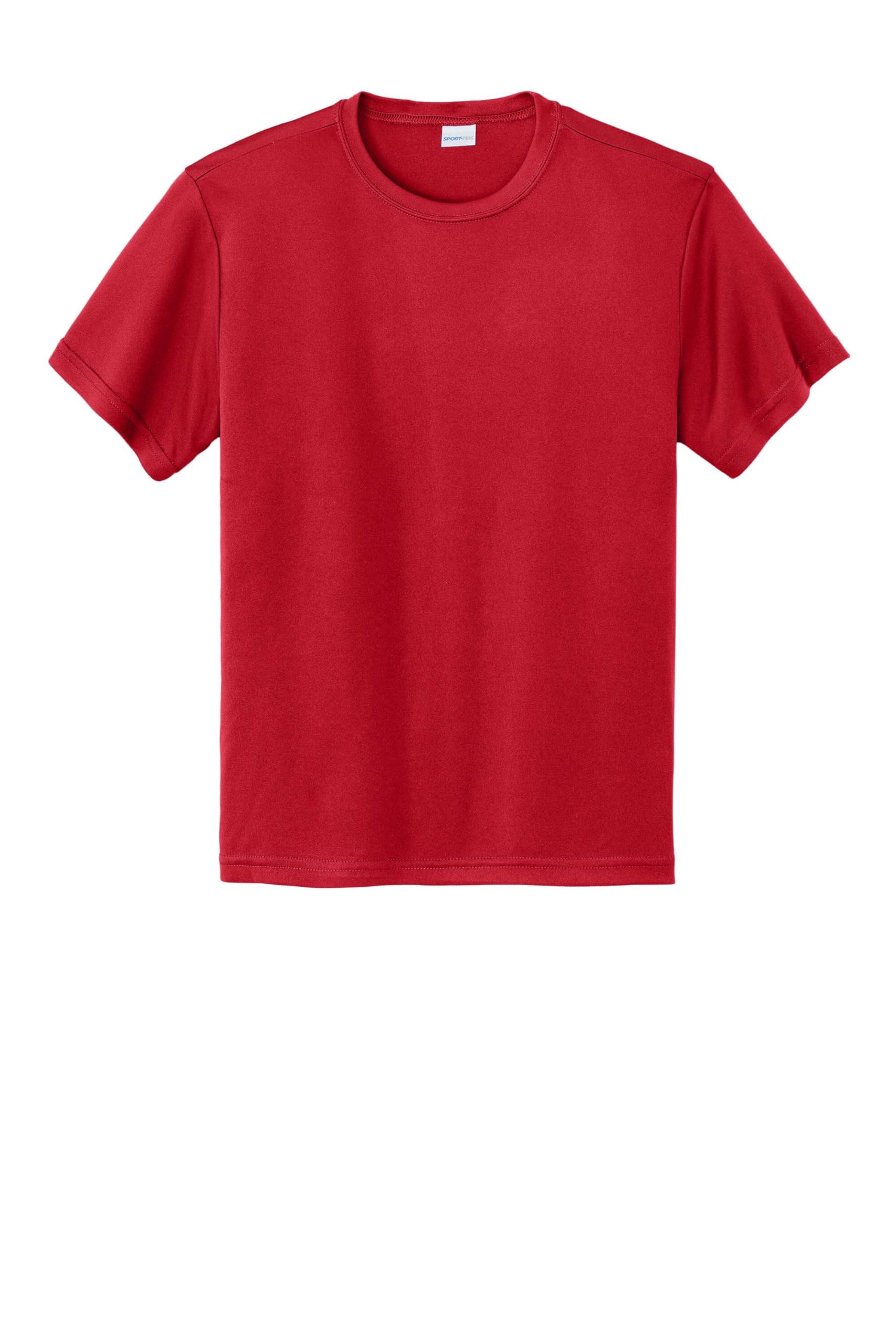 SPORT-TEK Youth PosiCharge Competitor Tee | Athletic Shirt for Active Boys & Girls, Lightweight Summer Clothing for Kids True Red-Like New Condition