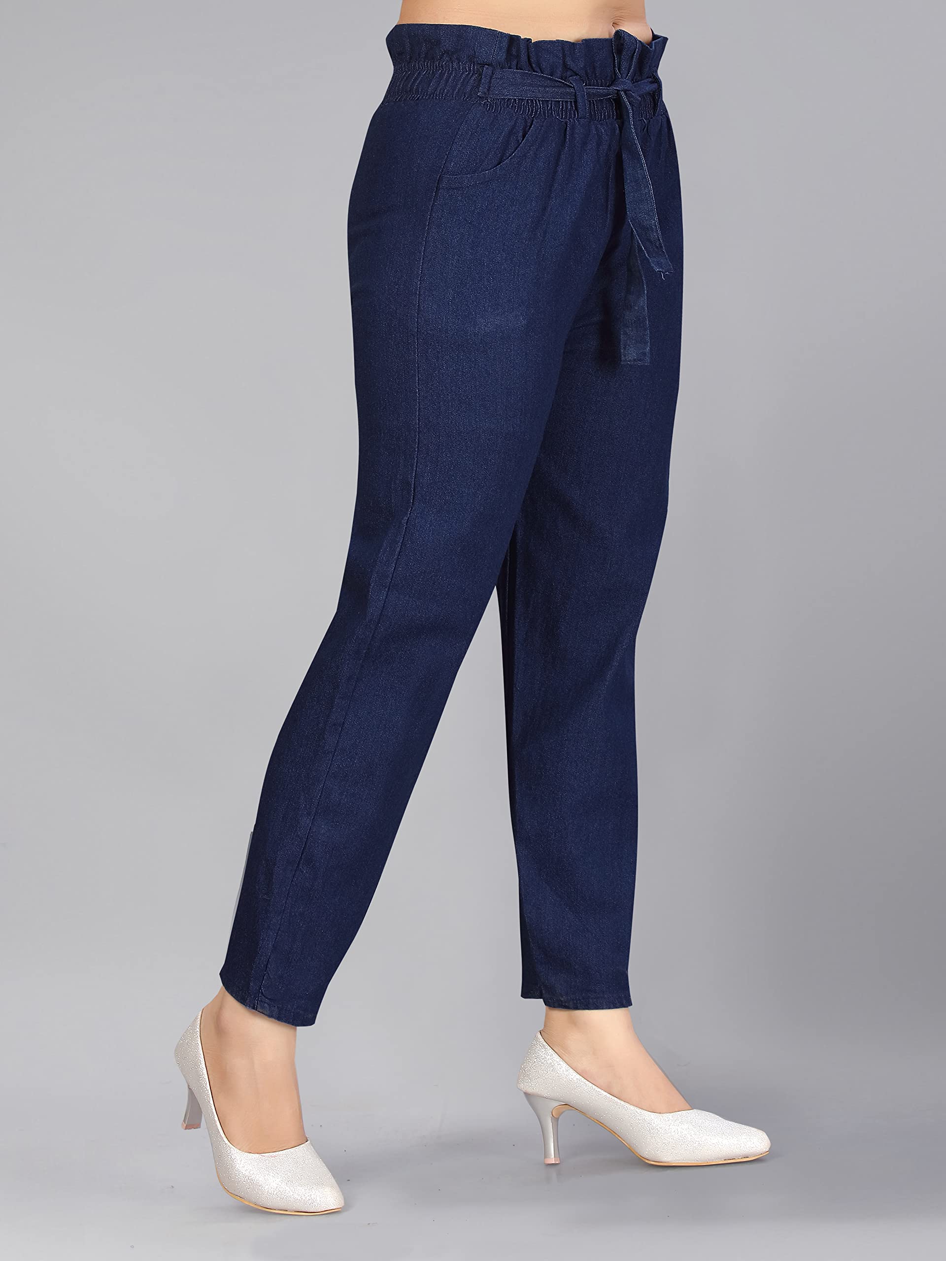 Aarika Girls Navy Blue Colour Denim Palazzo (12-15 Years)