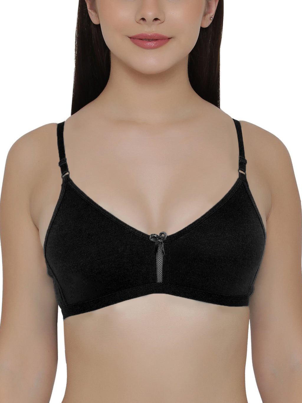 Clovia Women s Non-Padded Non-Wired Bra (BR0638P13_Black_38B)