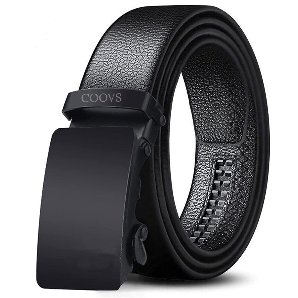 Coovs MenS Pu Leather Black Autolock Grip Belt 30