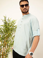 Thomas Scott Mens Linen Solid Kurta Shirt (Ts1529)