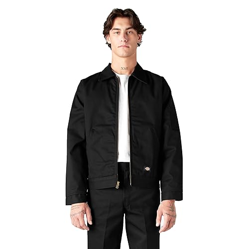 Mens 8 oz Lined Eisenhower Jacket - BLAcK - S(D0102H7ZSY8)