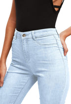Hybrid & Company Super Comfy Stretch Women 5 Pocket Jeans P28868SKX Light WASH 14