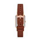 Fossil Women's Raquel Three-Hand Date Medium Brown Leather Watch and Bracelet Set
