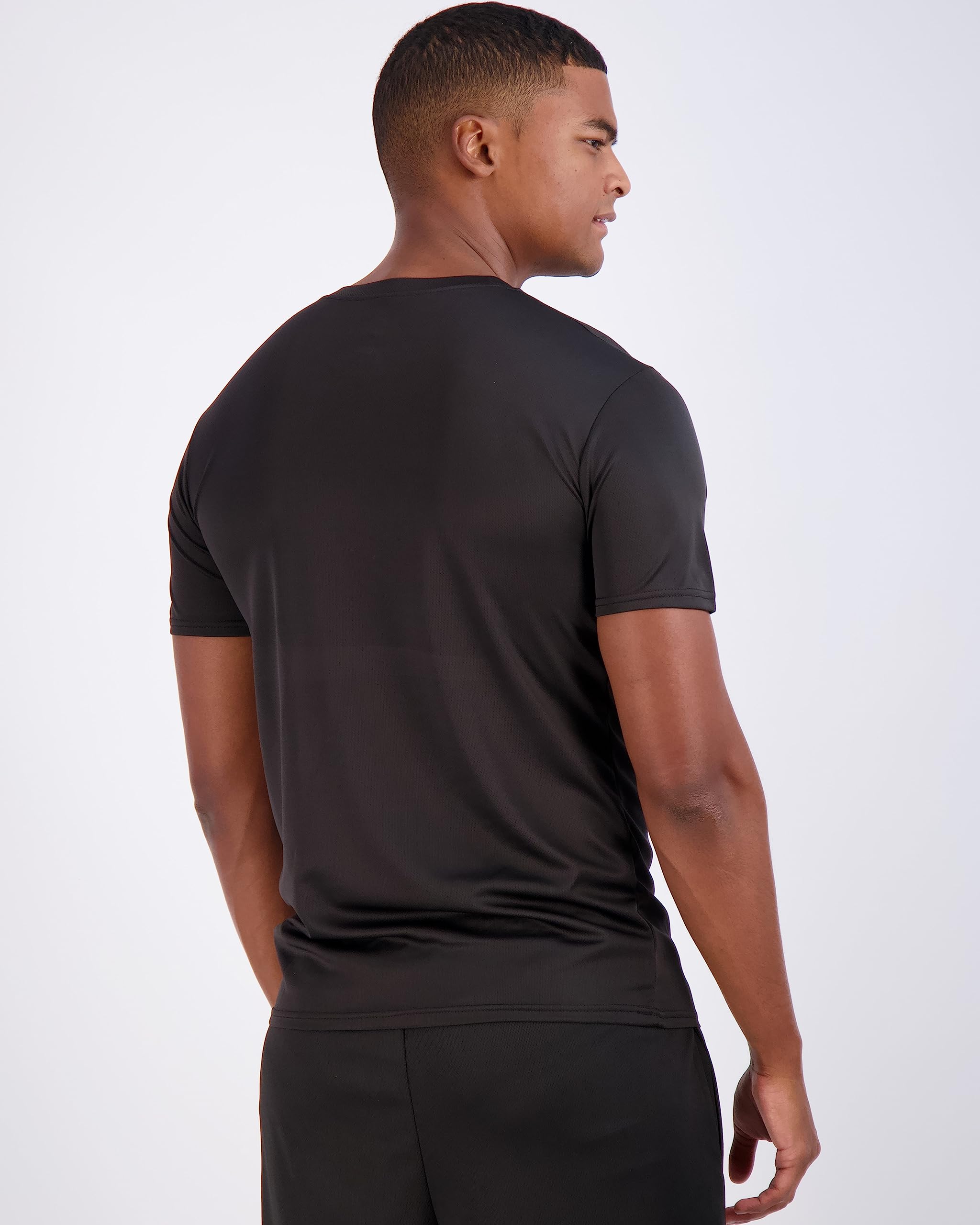 5 Pack:MenAs Mesh Active Wear T-Shirt Essentials Performance Workout gym Training Quick Dry Fit Dri Tech Breathable Short Sleeve