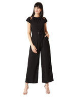 Miss Chase WomenS Crepe Jumpsuit(Mcss19D04-15-62-05,Black,Large)