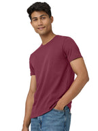 XYXX Mens Solid Regular Fit T-Shirt (XY_CR15_Tshirt_1_Maroon