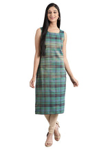 Aurelia Women'S Cotton Blend Regular Kurta (20Sta11902-300144_Teal Blue_M)