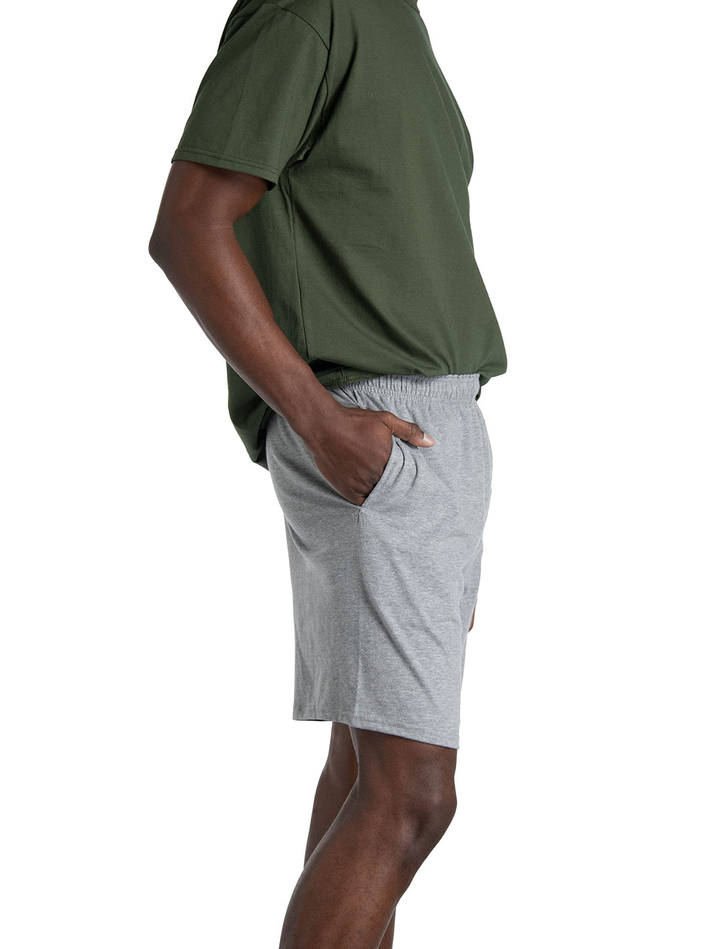 Fruit of the Loom Men's Eversoft Cotton Shorts with Pockets (S-4xl), 2 Pack-Grey Heather