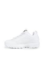 Fila Men's Strada Disruptor fashion sneakers, White/White/White, 9 US