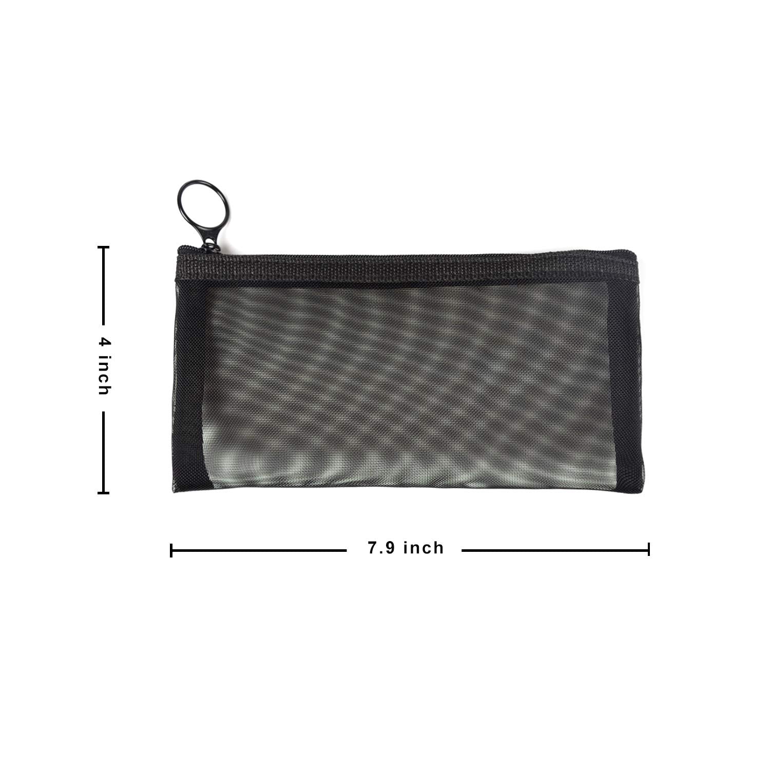 patu Zipper Mesh Bags, Pencil Case, 5 Pieces, Beauty Makeup Cosmetic Accessories Organizer, Travel Toiletry Kit Set Storage Pouc