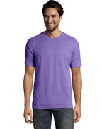 Mens garment-Dyed T-Shirt - BLAcK - S(D0102H7DA16)