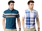 MenS Regular Fit Polo T Shirt (Combo Pack Of 2) |Half Sleeves |Collar Tshirts |Nobel Monk T Shirt | Casual Tshirt