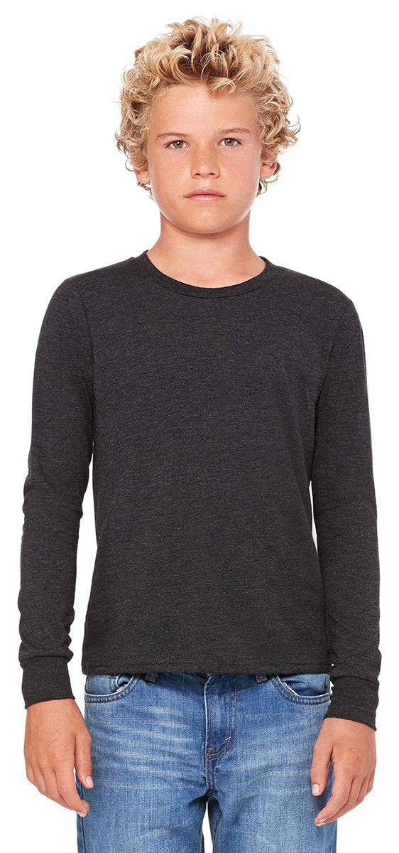 Youth Jersey Long-Sleeve T-Shirt - BLAcK - S(D0102H7WVJ2)