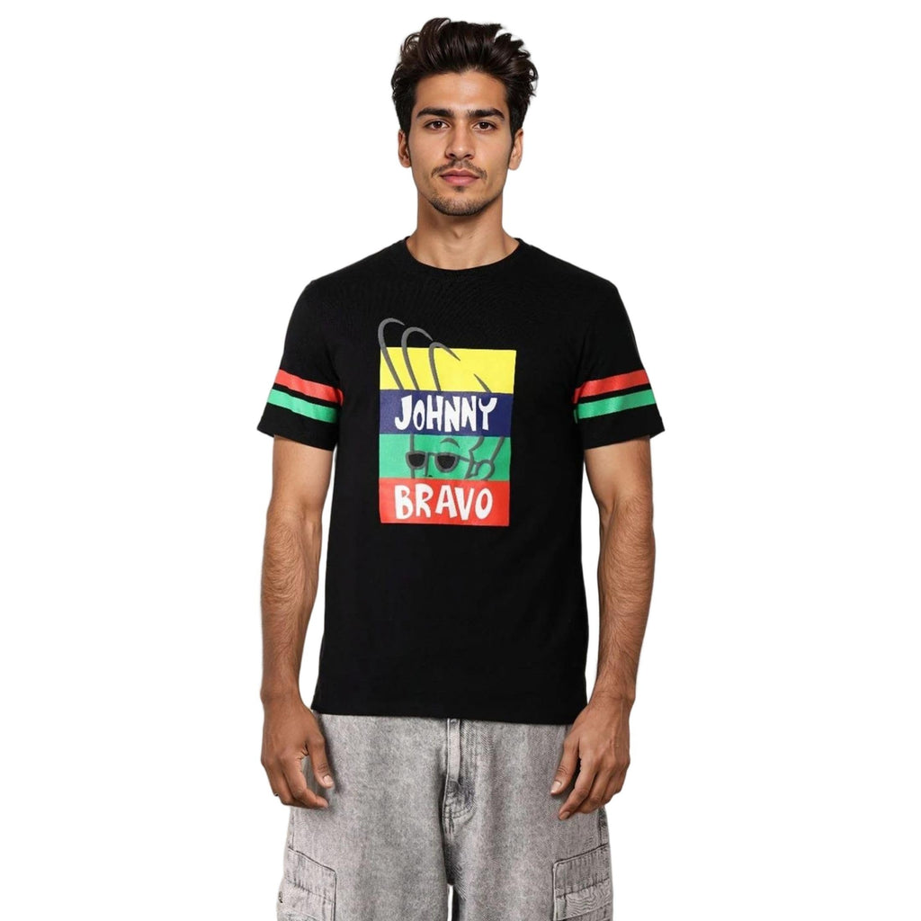 The Indian Garage Co Mens Warner Bros. Collection Slim Fit Johny Bravo Crew Neck T-Shirt