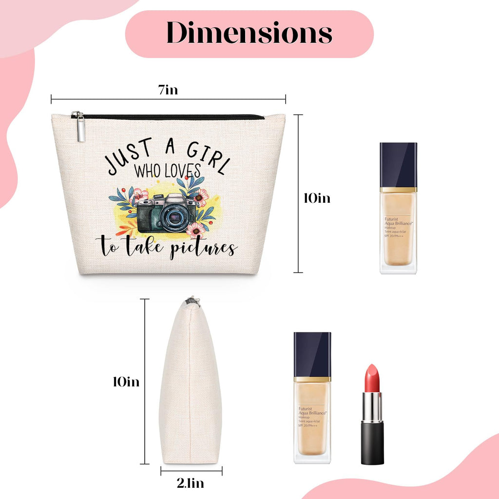 GevGuxLuo Photographers Gifts, Birthday Gift for Best Friend Sister, Photography Camera Accessories, Photo Lovers Makeup Bag Zip