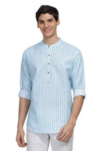 Be Active MenS Stripes Cotton Blend Short Kurta With Mandarin Collar || Short Kurta For Men Cotton || Stylish Short Kurta || Sh