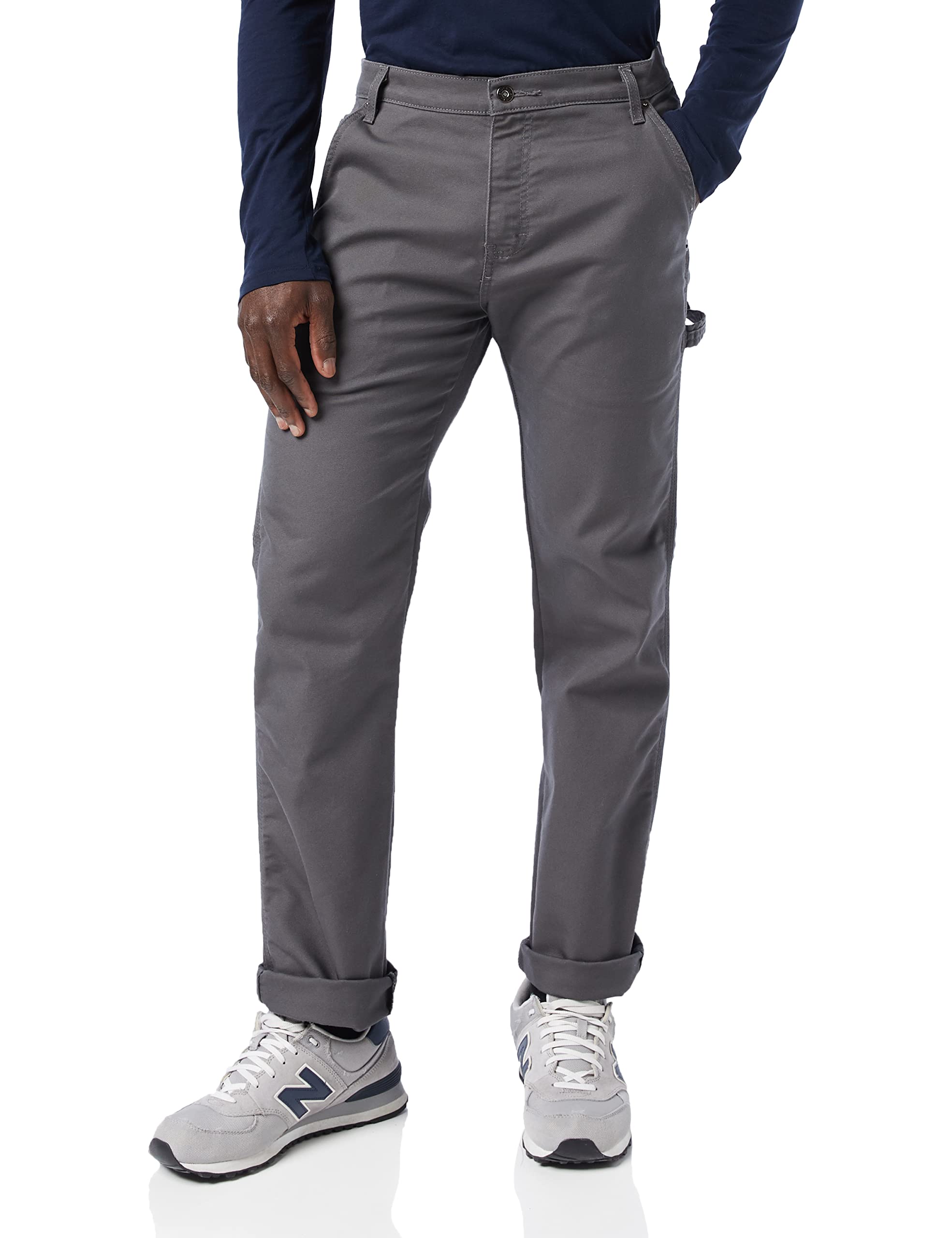 Dickies mens Tough Max Duck carpenter Pants, Stonewashed Slate, 36W x 32L US