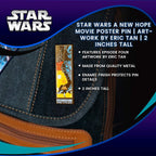 Star Wars A New Hope Movie Poster Enamel Pin | Exclusive Star Wars Collectible Pin | Artwork By Eric Tan | 2 Inches Tall
