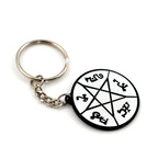 Official Supernatural Devils Trap Metal Keychain - Features Soft Enamel Design - Perfect for Rings, Purses, Backpacks - Premium
