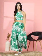 Oomph! WomenS Crepe Top And Trouser Pant Set |Two Piece Co-Ord Set | Wester Wear Regular Fit | Stylish Multipurpose Top - Botto
