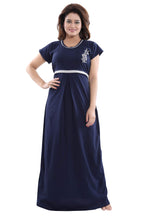 Fabme Womens Hosiery Solid Maxi Nighty
