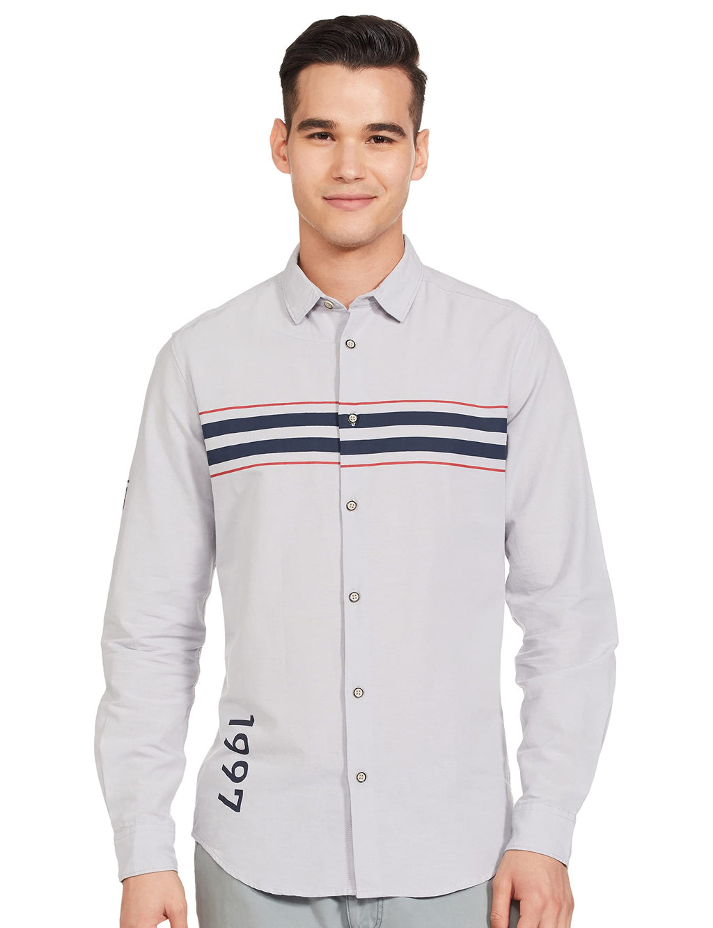 The Indian Garage Co Mens Long Sleeves Slim Fit Shirt