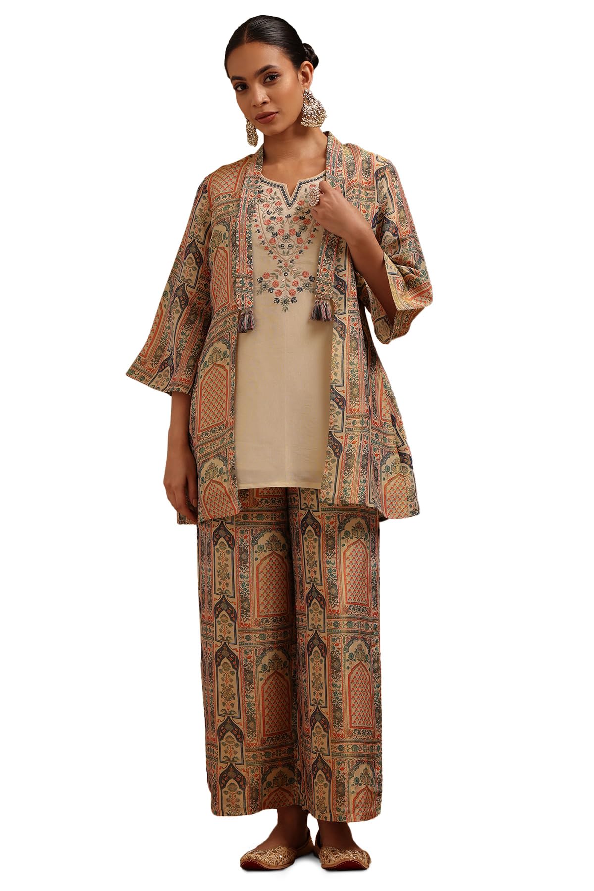 Soch Women Tissue Embroidered Palazzo