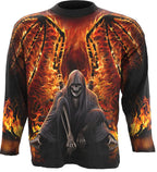 Spiral - Flaming Death - Allover Longsleeve T-Shirt Black - L