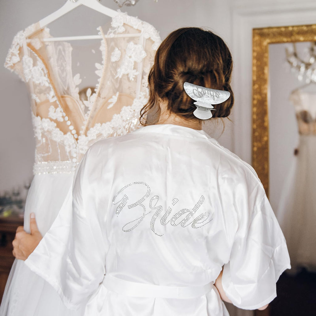 Bride to Be Gift Set, Bride Slippers, I Do Slippers, Bride Robe, Bride Hair Claw Bride Hair Clip, Bridal Wedding Robe, Wedding G