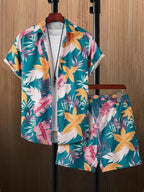 OM SAI LATEST CREATION Unisex Night Dress || Palm Tree & Leaf Printed Soft Rayon Night Wear Set for Men & Women || Pajama Short