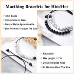 UNGENT THEM Gifts for Him Boyfriend from Girlfriend Matching Couples Bracelets Distance Relationship Pinky Promise Valentines Sw