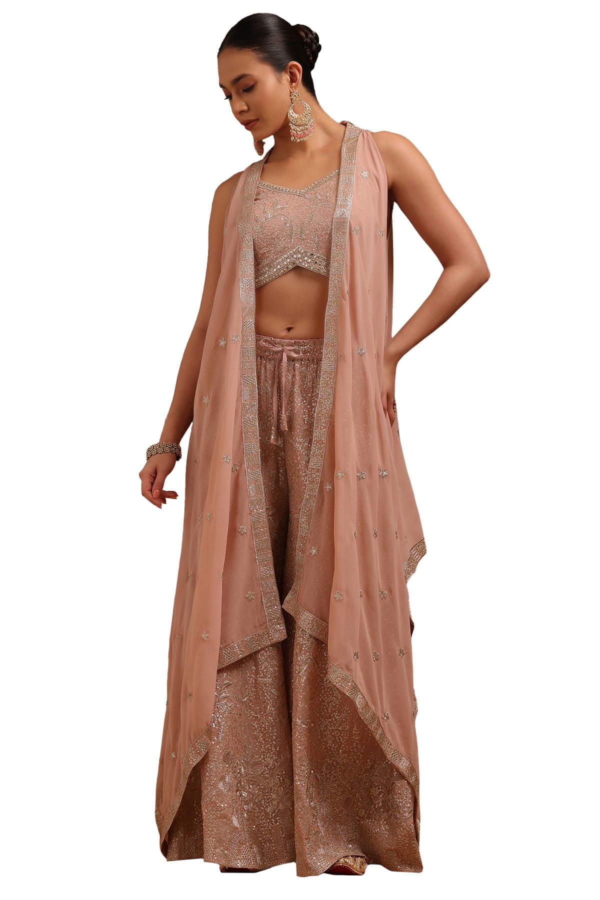 Soch Women Georgette Embroidered Palazzo