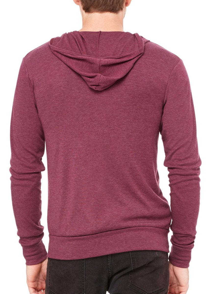 Unisex Triblend Full-Zip Lightweight Hoodie - cHAR BLK TRIBLND - XS(D0102H7WXLT)