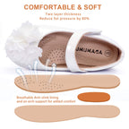ADAMUMU Toddler Dress Shoes Flower Girl Shoes for Weeding Cute Toddler Mary Jane Shoes Lace Flore Ballet Flat for Walking,Jumpin