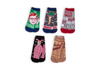 A Christmas Story Low-Cut Unisex Ankle Socks 5-Pair Gift Set | Christmas Socks, Casual Ankle Socks Multipack | Novelty Socks For