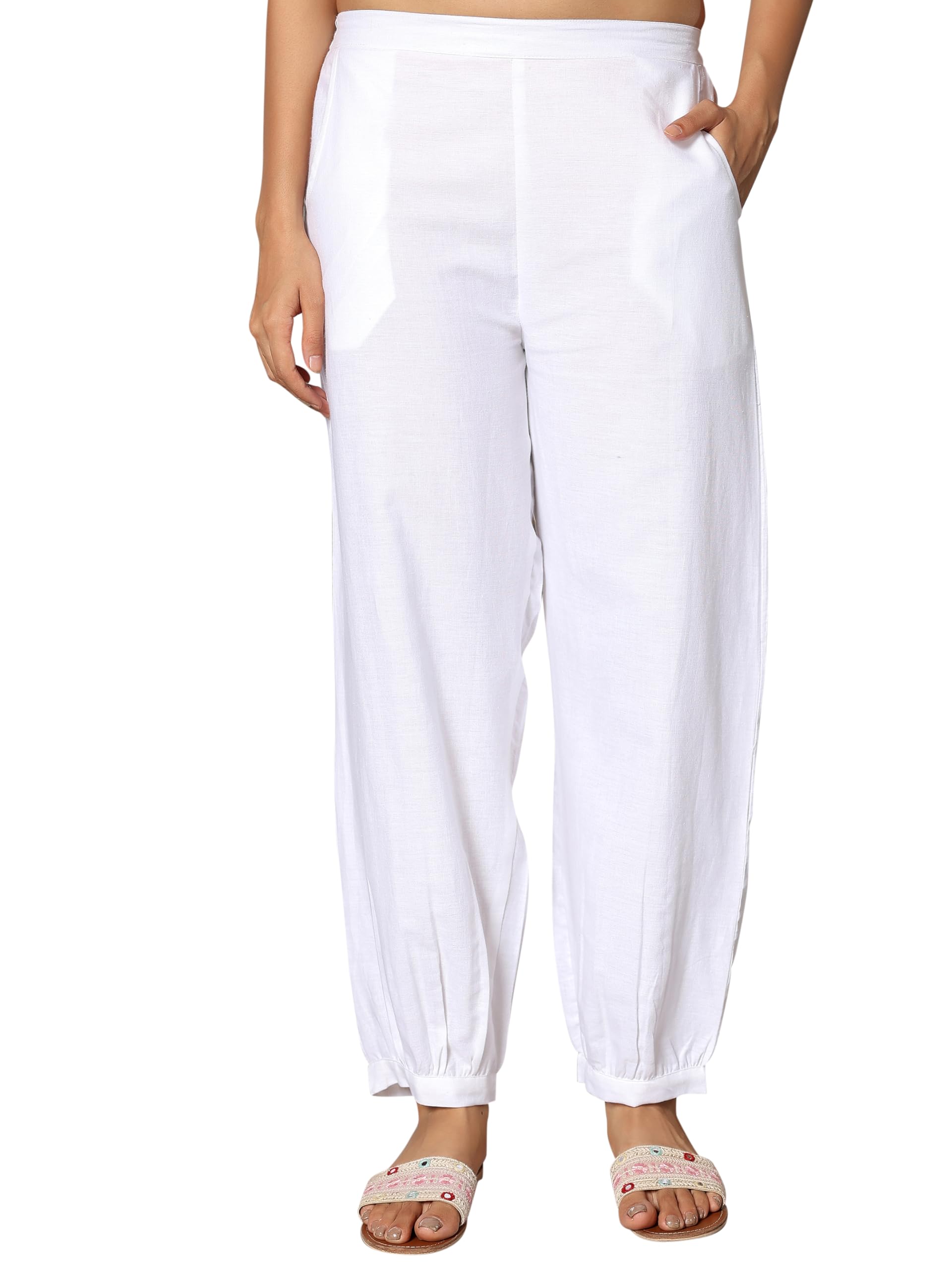 Libas Solid Cotton Salwar for Women (PL1556RS)